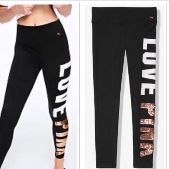 PINK Victoria's Secret Pants - NWT VS PINK LARGE BLING LEGGINGS